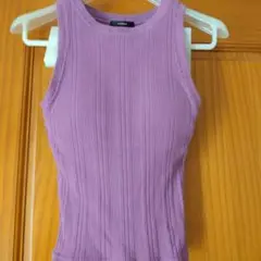 ムルーア　カップつき　タンクトップ　パープル　紫