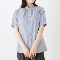 ストライプフリルシャツ　AfternoonTea