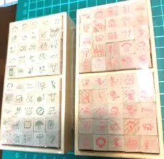 フェリシモ コミュニケーションスタンプ2セット(ちゅうい)(がんばれ)