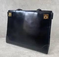 希少 CELINE セリーヌ ガンチーニ トート カーフレザー 金具 バッグ 黒
