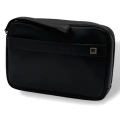 美品 dunhill クラッチバッグ レザー ロゴ金具 ブラック