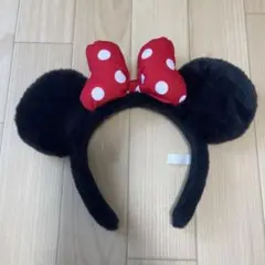 ミニーマウス カチューシャ 黒と赤