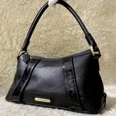 美品✨バーバリー ショルダーバッグ ノバチェック キルティング ブラック