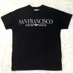 【美品】Emporio Armani プリント Tシャツ M 　黒 　正規品