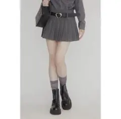low pleats skirt épine