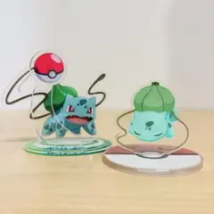 フシギダネ　アクリルスタンドセット　ポケモン　スリープ　渋谷おやすみヴィレヴァン