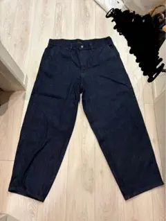 UNIQLOJEANS ダークブルー ワイドレッグデニム