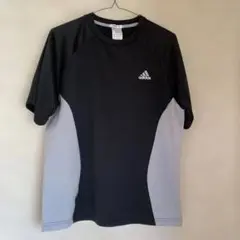 adidas CLIMLITE ラグランスリーブTシャツ 黒/グレー