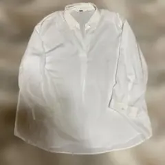 UNIQLO ホワイト 5分　7分袖　ブラウス　L