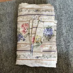 セルコン　花柄ストライプドレープカーテン　横104×長さ137cm