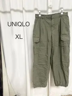 美品 UNIQLO XL カーゴパンツ オリーブグリーン