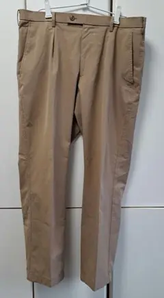 UNIQLO　感動タックパンツベージュ85cm 股下約66cm 股下短め　ヒモ無