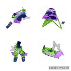 こあくまロックグリーンパープル