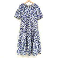 ☆花柄Vネックミディワンピース