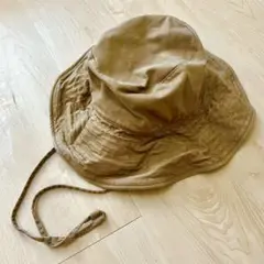 ユニクロ アジャスタブルUVカットワイドブリムハット ブラウン 帽子 茶色
