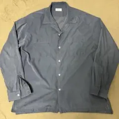 【美品】JUNRED オープンカラーシャツ 藍色　M