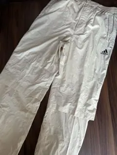 adidas アイボリー　レイン　パンツ　Lサイズ