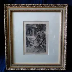＊アルフォンス・ミュシャ額装＊「白い象の伝説」初版挿絵リトグラフ③