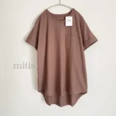 ミティス mitis ラウンドヘム胸ポケット付きTシャツ
