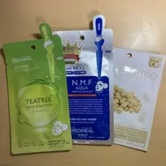 パック3点セット TEATREE、N.M.F、Pure Smile