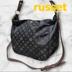 【美品】russet ショルダーバッグ　グレー　ピンク　ワンショルダー