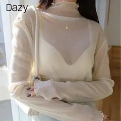 Dazy　ラメ入り　シースルートップス