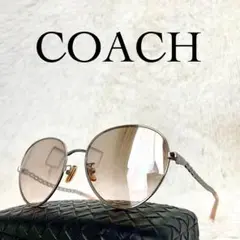 極美品　COACH　サングラス　HC7114　シグネイチャー　ミラーレンズ