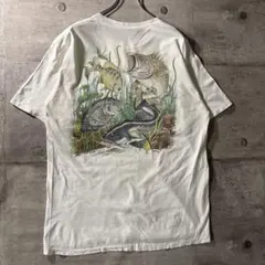90s USA製 TEE’S UNLIMITED 魚総柄プリントTシャツ L