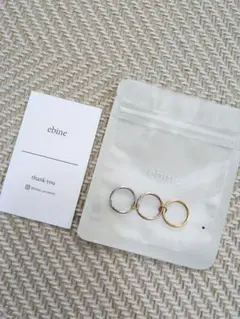 ebine★新品 金属アレルギー対応 Thick Triple Ring 11号