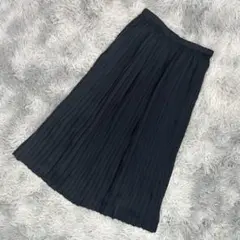 美品『Divonne』プリーツスカート(M)ロングスカート　フレア　日本製　黒