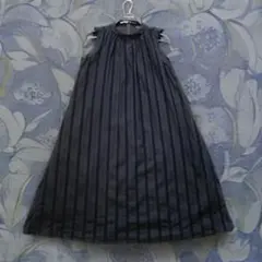 クレスピ Crespi ワンピース ミモレ丈 ノースリーブ ブラック 黒