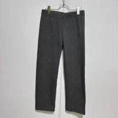 ●美品　裏起毛レギンスパンツ（L）イージー　ヘリンボーン柄　保温性　カジュアル