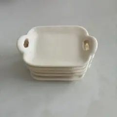ミニチュア ホワイトトレイ 5枚セット