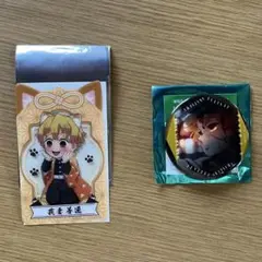 ものがたる眼差し コレクション缶バッジB ナムコ　クリアシート　我妻善逸