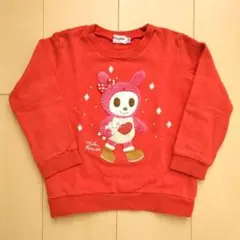 ミキハウス　MIKI HOUSE　トレーナー　100　うさこ　日本製　赤