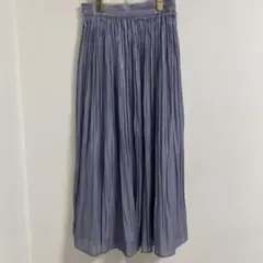 Loungedress ラウンジドレス　水色ブルーグレー　ロングプリーツスカート