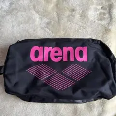 arena スポーツポーチ 黒/ピンク