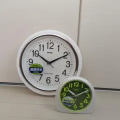【新品】アナログ掛時計　目覚まし時計　2個セット