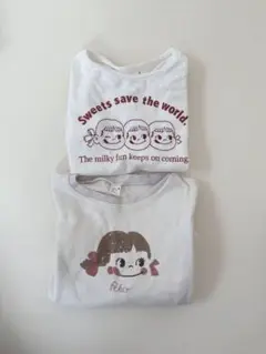 après les cours ペコちゃんTシャツ 80 2枚セット