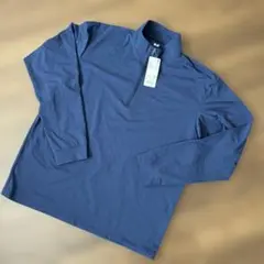 新品タグ付き UNIQLO ドライEX UVカットハーフジップTシャツ L