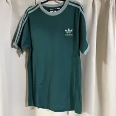 adidas グリーン ラグランスリーブ 半袖シャツ