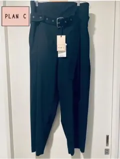 planC プランシー 定番ウエストベルトパンツ ウール素材 タグ付き