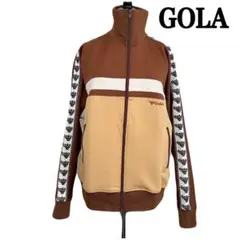 極美品 GOLA ゴーラブロッキング トラックジャケット ジャージ ブラウン