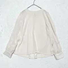 Ai Mi Li シアーブラウス 長袖 M 無地 シンプル 大人可愛い
