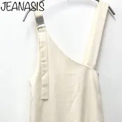 【JEANASIS】2wayワンショルダージャンパースカート　ホワイト