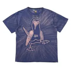 エクアドル製 ガラパゴス諸島 アオアシカツオドリ Tシャツ アニマルプリント