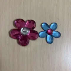 アクリル花形デコレーションパーツ2色セット