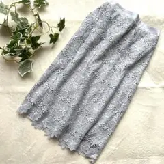 トッコクローゼット スカート 【M】スカイブルー 花柄 レース オールシーズン
