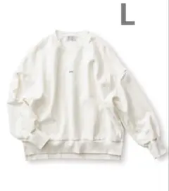 未使用 美品 サニークラウズ サイドスリットスウェット ワイドL 白