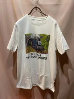 トーマス・ザ・タンク・エンジン Tシャツ 機関車トーマス　メンズ　L 白